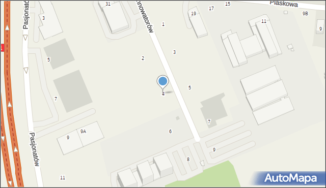 Dąbrowa, Innowatorów, 4, mapa Dąbrowa