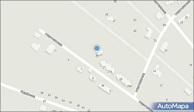 Gdańsk, Internetowa, 25, mapa Gdańska