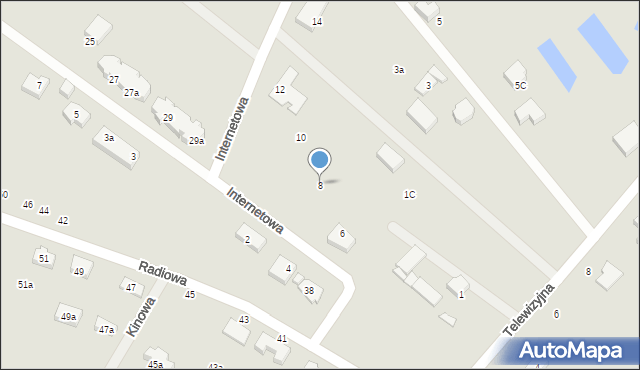 Gdańsk, Internetowa, 8, mapa Gdańska