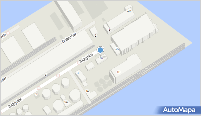 Gdynia, Indyjska, 1C, mapa Gdyni