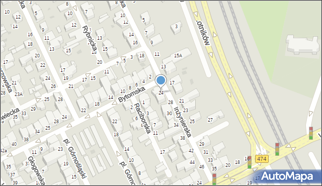 Gdynia, Inżynierska, 24, mapa Gdyni