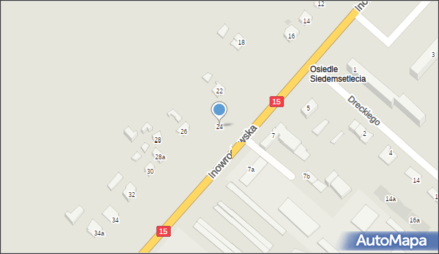 Gniewkowo, Inowrocławska, 24, mapa Gniewkowo