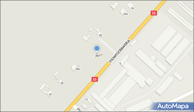 Gniewkowo, Inowrocławska, 36d, mapa Gniewkowo