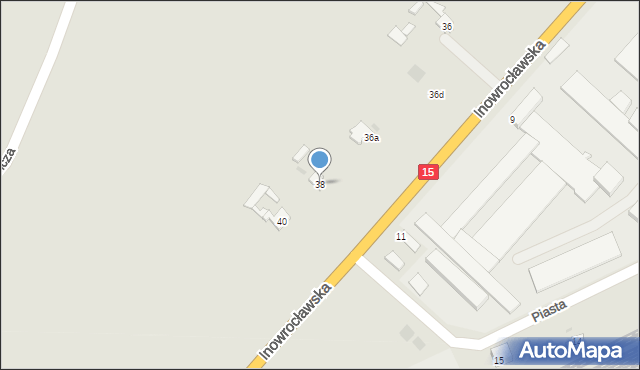 Gniewkowo, Inowrocławska, 38, mapa Gniewkowo