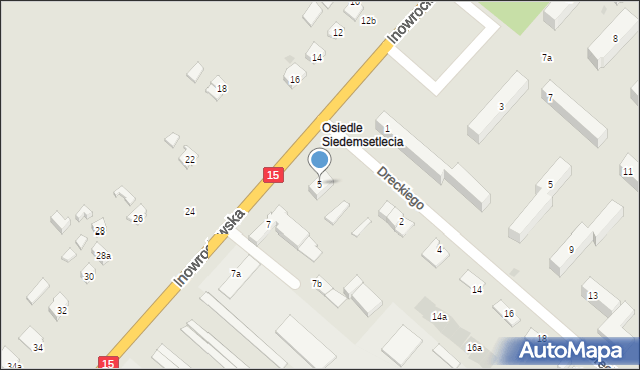 Gniewkowo, Inowrocławska, 5, mapa Gniewkowo