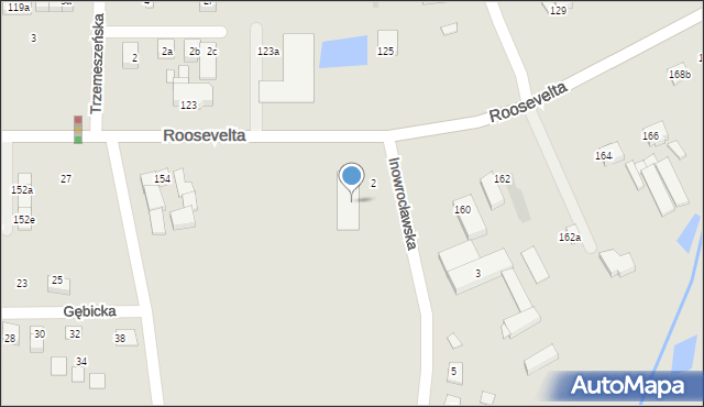 Gniezno, Inowrocławska, 2, mapa Gniezna