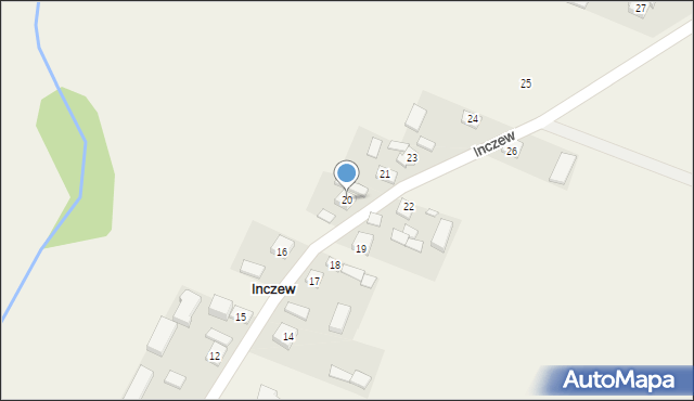 Inczew, Inczew, 20, mapa Inczew