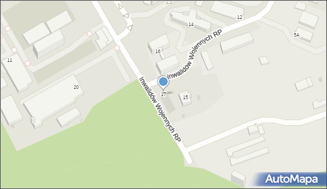 Jaworzno, Inwalidów Wojennych RP, 17, mapa Jaworzno