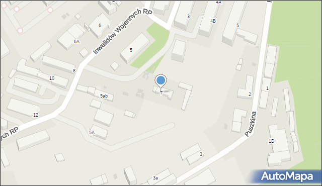 Jaworzno, Inwalidów Wojennych RP, 7, mapa Jaworzno