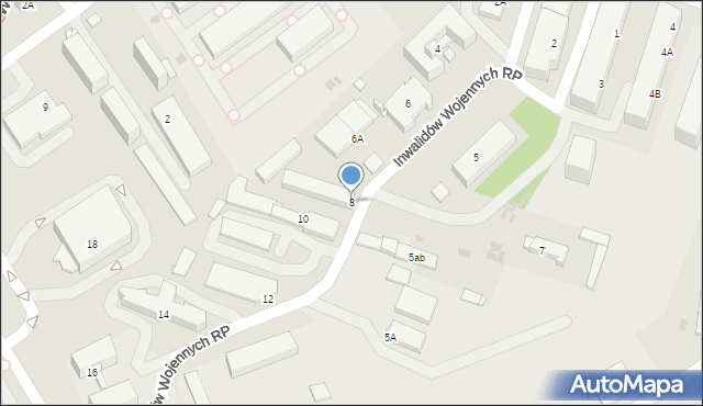 Jaworzno, Inwalidów Wojennych RP, 8, mapa Jaworzno
