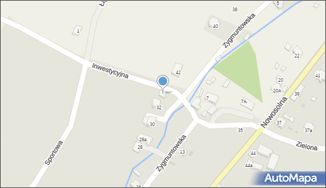 Kożuchów, Inwestycyjna, 2, mapa Kożuchów