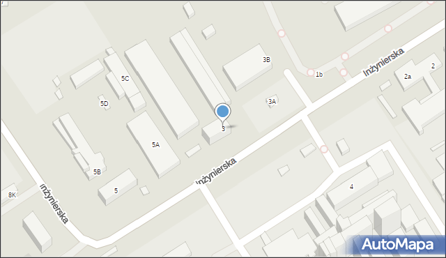 Lublin, Inżynierska, 3, mapa Lublina