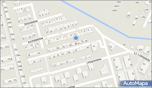 Marki, Inżynierów, 54, mapa Marki
