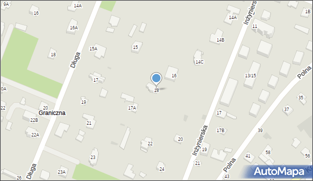 Milanówek, Inżynierska, 18, mapa Milanówek