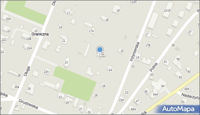 Milanówek, Inżynierska, 22A, mapa Milanówek