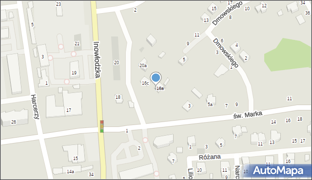 Opoczno, Inowłodzka, 16b, mapa Opoczno