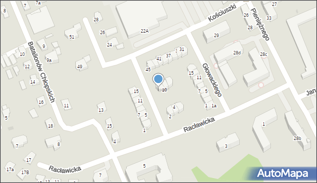 Ostróda, Insurekcji Kościuszkowskiej, 8, mapa Ostróda