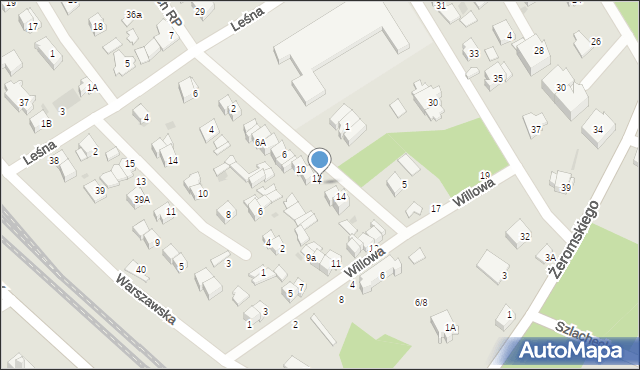 Otwock, Inwalidów Wojennych RP, 12a, mapa Otwock