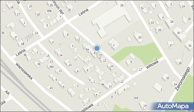 Otwock, Inwalidów Wojennych RP, 8, mapa Otwock