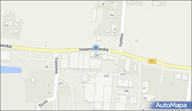 Pakość, Inowrocławska, 12b, mapa Pakość