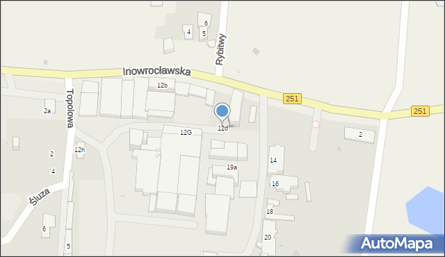 Pakość, Inowrocławska, 12d, mapa Pakość