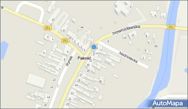 Pakość, Inowrocławska, 2, mapa Pakość