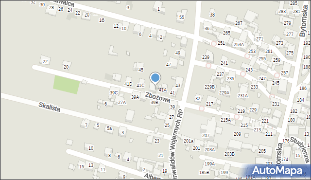 Piekary Śląskie, Inwalidów Wojennych RP, 41b, mapa Piekary Śląskie