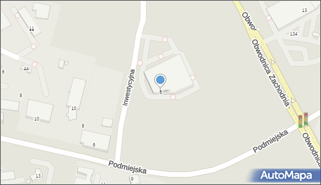 Piekary Śląskie, Inwestycyjna, 6, mapa Piekary Śląskie