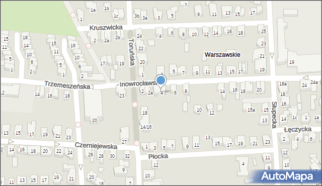 Poznań, Inowrocławska, 4, mapa Poznania