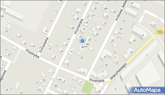 Pruszków, Inżynierska, 45, mapa Pruszków
