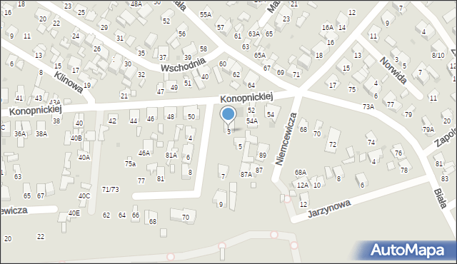 Radom, Inwalidów Wojennych RP, 3, mapa Radomia