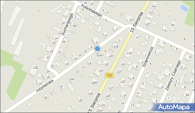Sochaczew, Inżynierska, 7, mapa Sochaczew