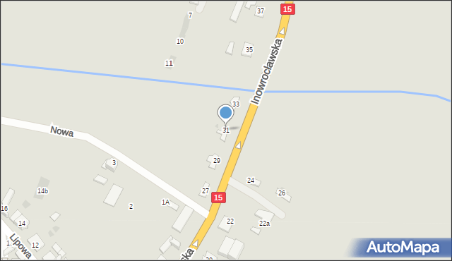 Strzelno, Inowrocławska, 31, mapa Strzelno