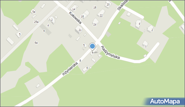 Szczecin, Inżynierska, 7, mapa Szczecina