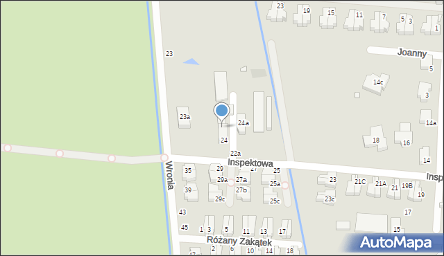 Szczecin, Inspektowa, 24b, mapa Szczecina