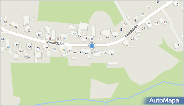 Szczecin, Inwalidzka, 39, mapa Szczecina