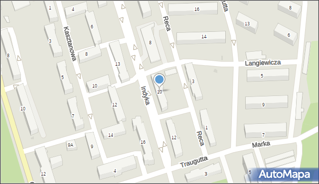 Tarnów, Indyka Stanisława, ks., 10, mapa Tarnów