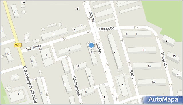 Tarnów, Indyka Stanisława, ks., 9, mapa Tarnów