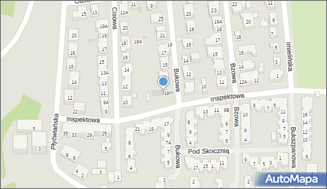Warszawa, Inspektowa, 18, mapa Warszawy
