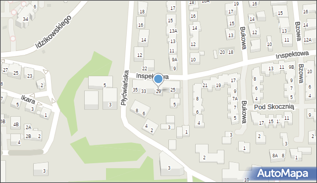 Warszawa, Inspektowa, 29, mapa Warszawy