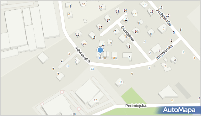 Wejherowo, Inżynierska, 8E, mapa Wejherowo