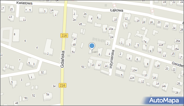 Władysławowo, Inżynierska, 8a, mapa Władysławowo