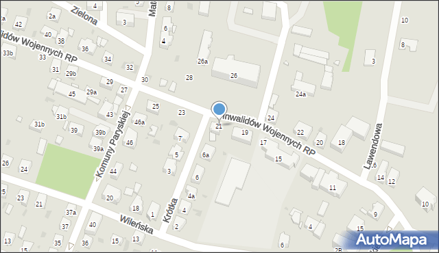 Wołów, Inwalidów Wojennych RP, 21, mapa Wołów
