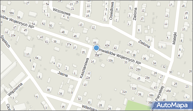 Wołów, Inwalidów Wojennych RP, 33a, mapa Wołów