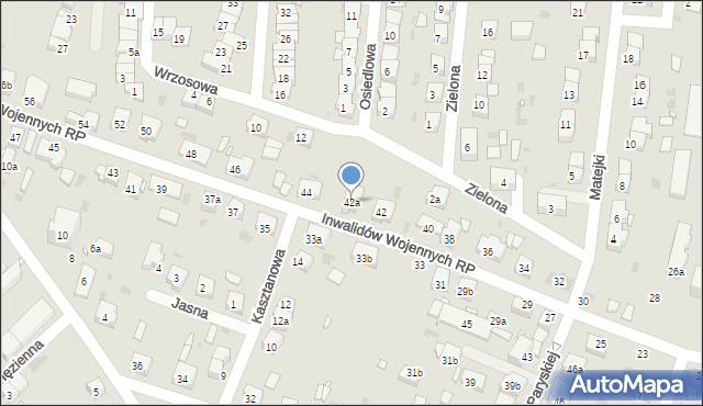 Wołów, Inwalidów Wojennych RP, 42a, mapa Wołów