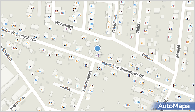 Wołów, Inwalidów Wojennych RP, 44, mapa Wołów