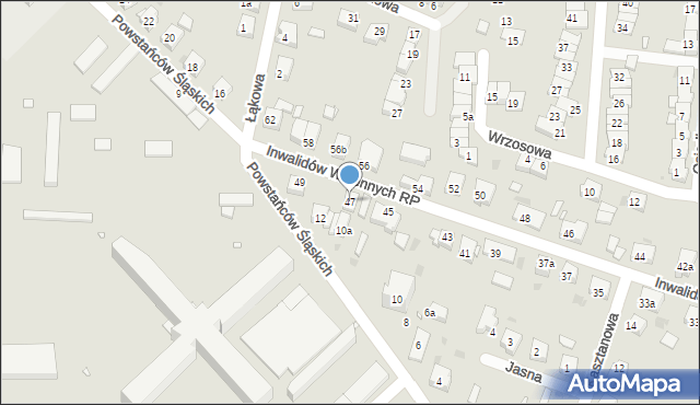 Wołów, Inwalidów Wojennych RP, 47, mapa Wołów