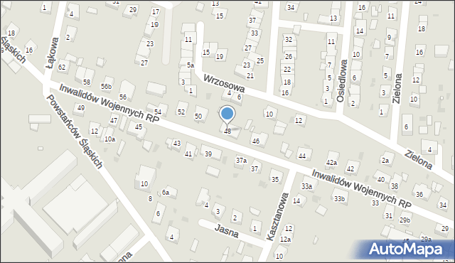 Wołów, Inwalidów Wojennych RP, 48, mapa Wołów