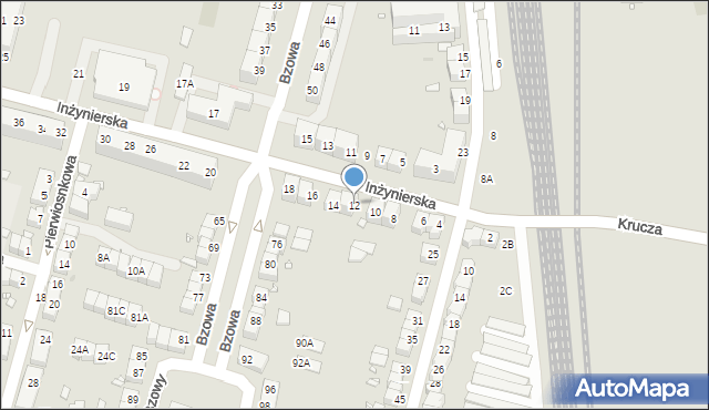 Wrocław, Inżynierska, 12, mapa Wrocławia