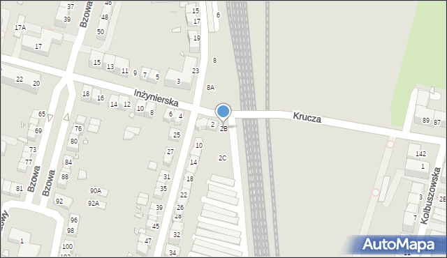 Wrocław, Inżynierska, 2B, mapa Wrocławia
